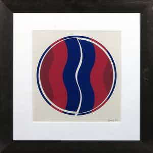 Janos Fajo - Zeefdruk, Konkrete Komposition verkocht voor € 50!