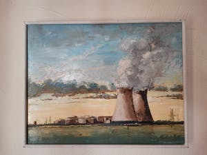 Niet of onleesbaar gesigneerd - Zicht op kerncentrale kopen? Bied vanaf 1!