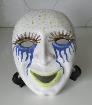 Niet of onleesbaar gesigneerd - Hand beschilderd keramisch Venetiaans masker kopen? Bied vanaf 1!
