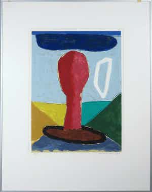 Harrie Gerritz - Zeefdruk, Boom aan zee - Ingelijst verkocht voor € 35!