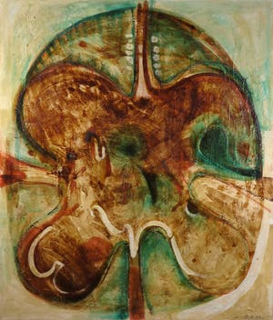 Jack Harden - Gemengde techniek op board, Volksvijand I - Ingelijst (Zeer Groot) kopen? Bied vanaf 50!