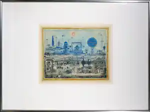 Arnold Gross - Ets en aquatint, Luchtballon - Ingelijst verkauft für € 300!