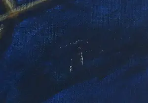 Mariano Maturana - Olieverf op doek, Rotterdam bij nacht - Ingelijst (Zeer groot) kopen? Bied vanaf 150!