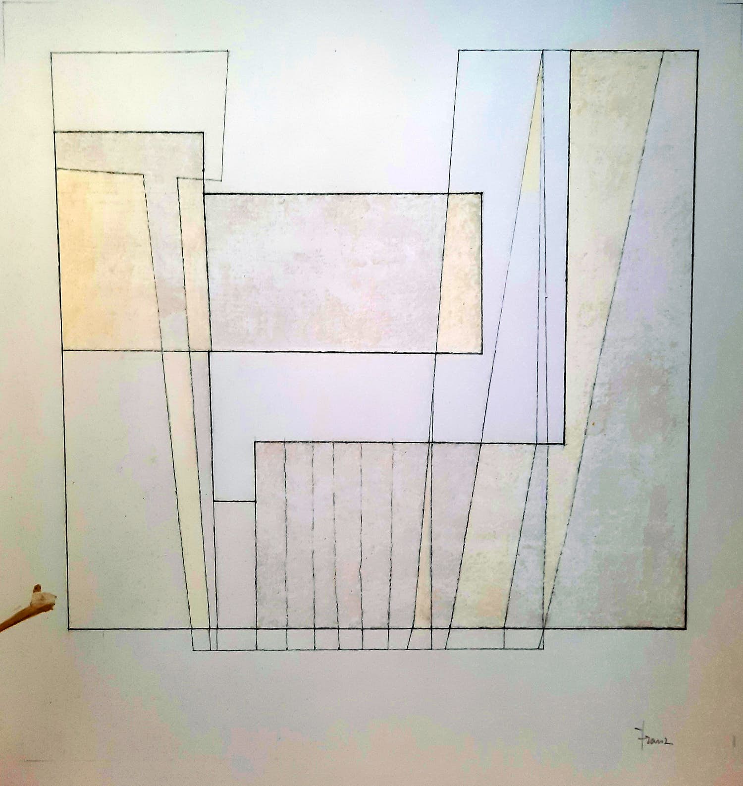 Piet Franz - Inkttekening - minimalistisch lijnenspel - 22213 verkocht voor € 50!