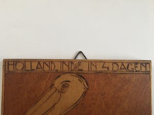 Jan Schonk - Art deco stijl Pelikaan houtsnijwerk KLM-vlucht kopen? Bied vanaf 69!