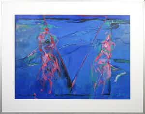 Franscz Witte - Acryl op papier, Beleving van Ruimte - Ingelijst verkocht voor € 50!