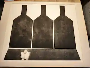 Kees Spermon - Ets/Aquatint, titel "Fabriek ". verkauft für € 40!