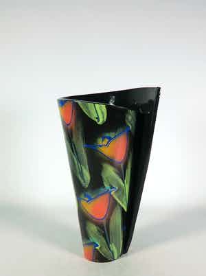 Jan Kamphuis - Aardewerk, Wikkelvaas verkocht voor € 35!