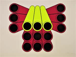 Rob Schotman - Collectie Amsterdams Grafisch Atelier - gesigneerde Pop-Art Litho "Pipes" verkocht voor € 10!
