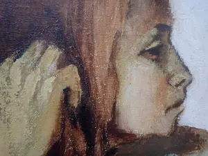 Niet of onleesbaar gesigneerd - Mooie jonge vrouw ca 1960 - Janssens ? kopen? Bied vanaf 1!