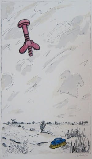 Pieter Holstein - Titel: Landschap - Handgekleurde Litho kopen? Bied vanaf 50!