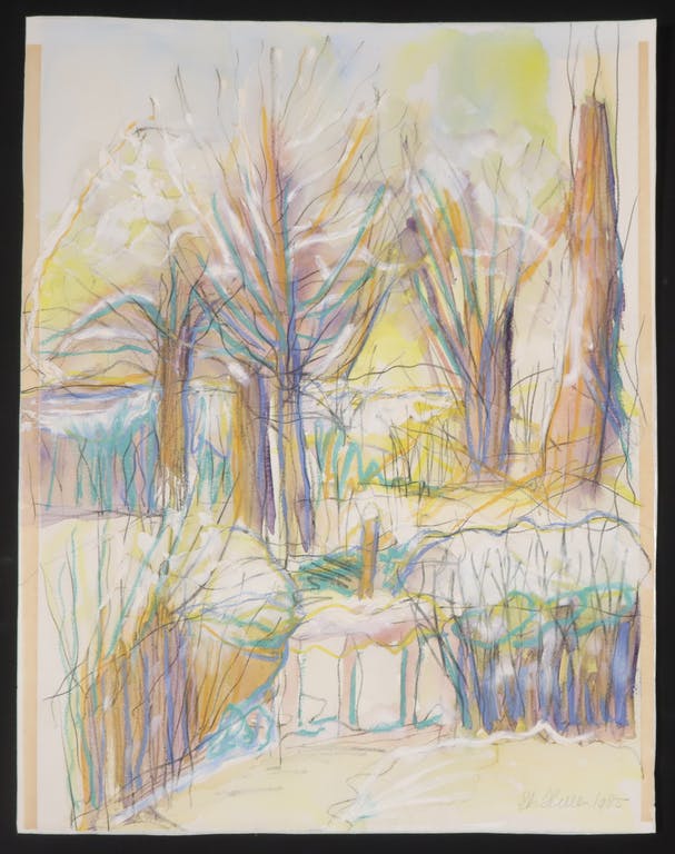 Els Hillen - Els Hillen: Krijttekening en aquarel, Zonder titel kopen? Bied vanaf 1!