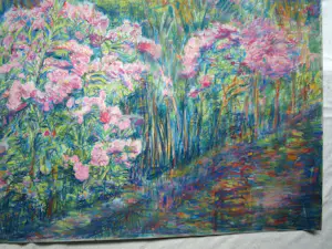 Bessel Kok - Pastelkrijt , ‘Bloementuin’ – 1989 kopen? Bied vanaf 70!