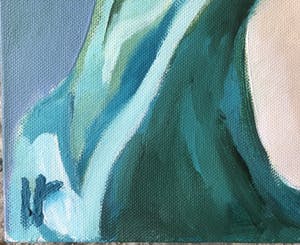 Niet of onleesbaar gesigneerd - Modern kleurrijk portret jonge vrouw kopen? Bied vanaf 10!