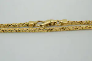 82 - Stijlvol 18 karaat geel gouden konings collier - vierkante schakel kopen? Bied vanaf 640!