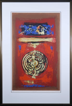 Hans Vanhorck - Zeefdruk, Labyrinth - Ingelijst kopen? Bied vanaf 35!