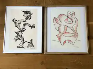 Koos van Vlijmen - Twee sculptuurontwerpen vendu pour 50€ !