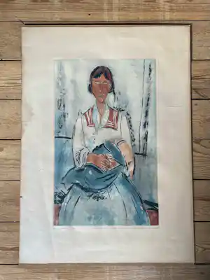 Amedeo Modigliani - Naar Amedeo Modigliani – De zigeunervrouw en het kind – Prent genummerd 65/200 kaufen? Bieten Sie von 350!