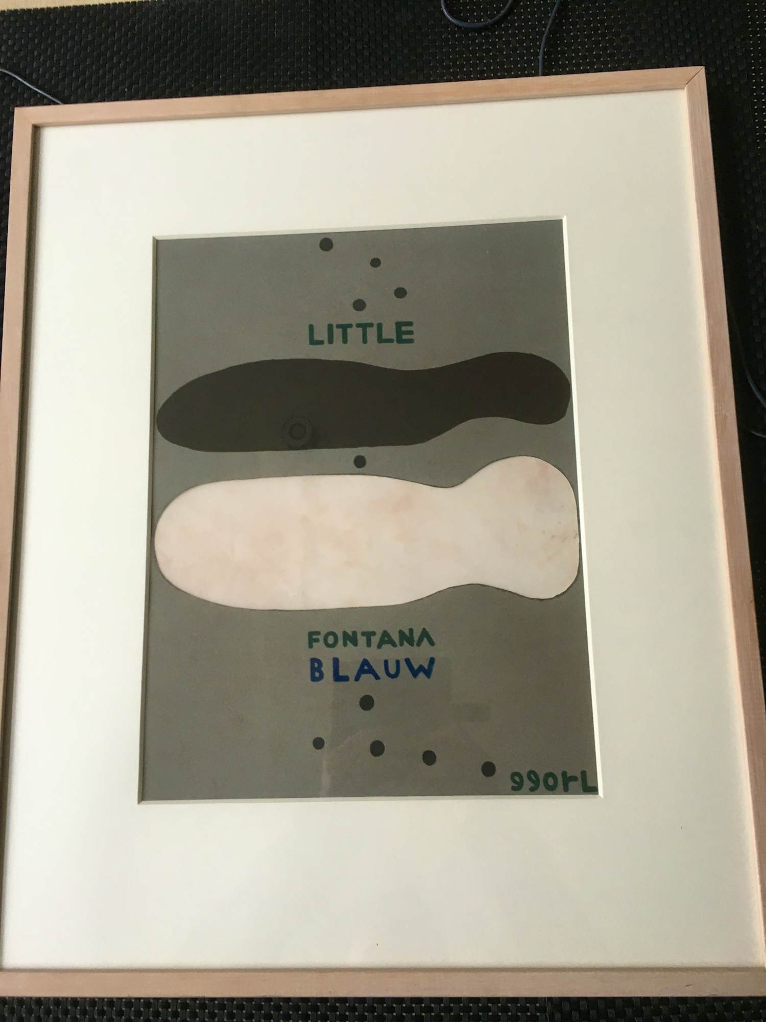 Reinier Lucassen - Unieke collage Little Fontana Blauw 990RL verkocht voor € 550!