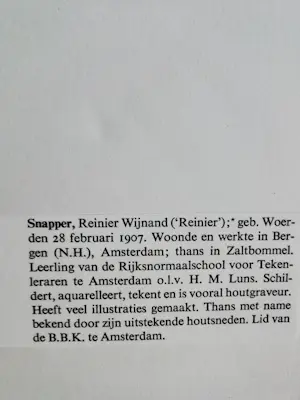 Rein Snapper - Twee houtsneden kopen? Bied vanaf 10!