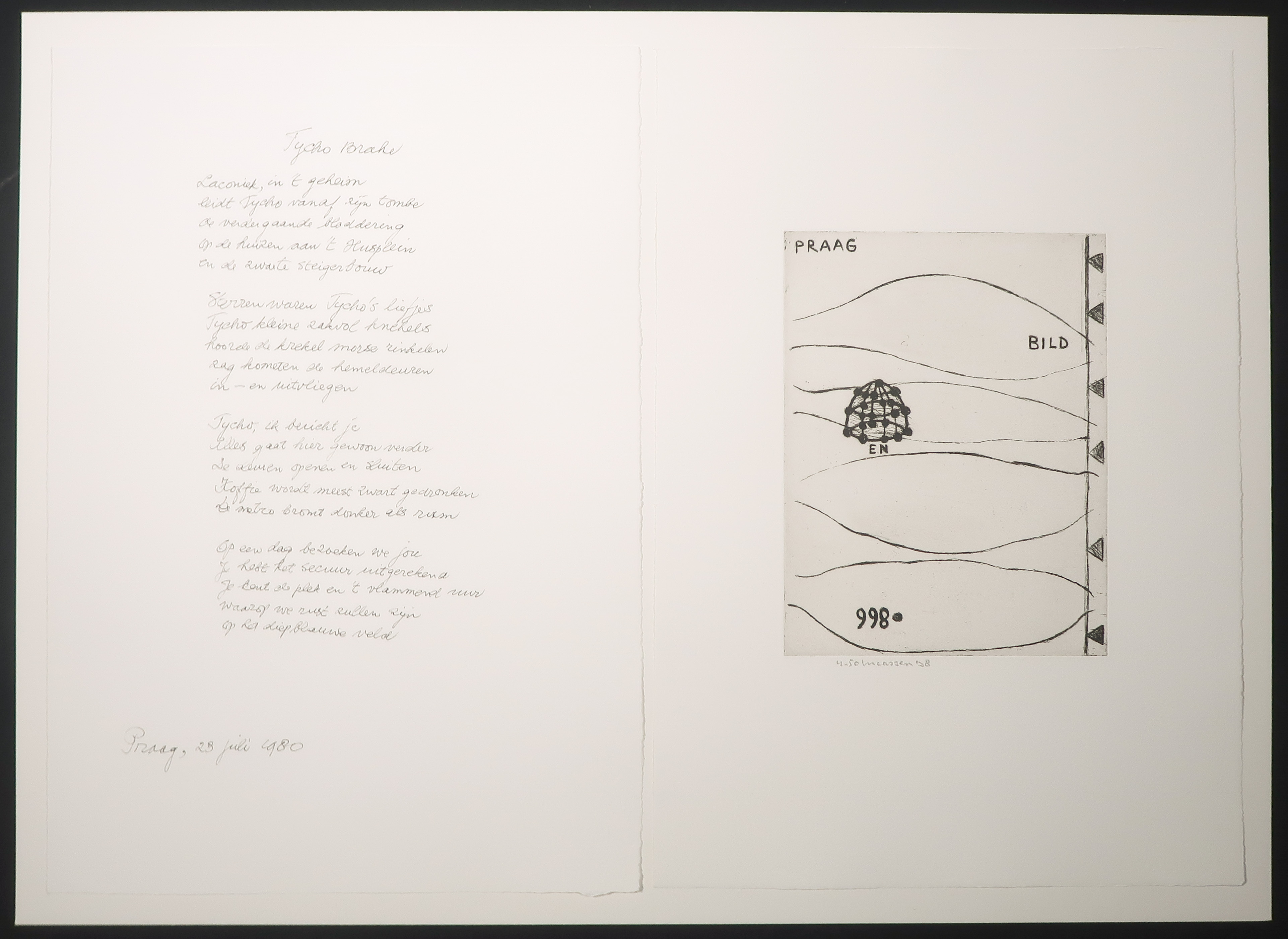 Reinier Lucassen - Ets, Grafiek Nu & Poëzie - Ets, Praag en Bild + gedicht van H. H. ter Balkt kopen? Bied vanaf 40!