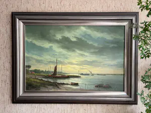 Herman Wijngaard - De Waal bij zonsondergang kaufen? Bieten Sie von 650!