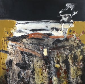 Frans Nicolai - Gemengde techniek op doek, Zwart van boven - Ingelijst kopen? Bied vanaf 100!