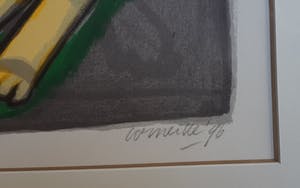 Corneille - " Le Chat et la Lune " - mooi ingelijste zeefdruk kopen? Bied vanaf 245!