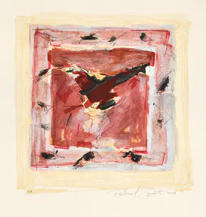 Richard Smeets - Abstract in rood kopen? Bied vanaf 1!