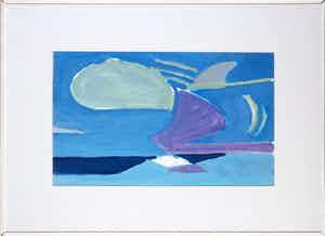 Paul Overhaus - Gemengde techniek, Compositie zee ll - Ingelijst verkocht voor € 1!