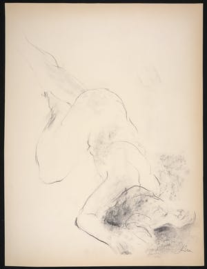 Franscz Witte - Houtskooltekening, Liggend figuur kopen? Bied vanaf 1!