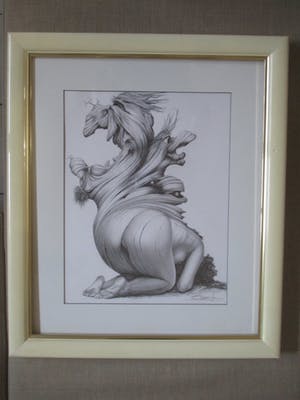 Peter Breedijk - Ingelijste potloodtekening kopen? Bied vanaf 150!