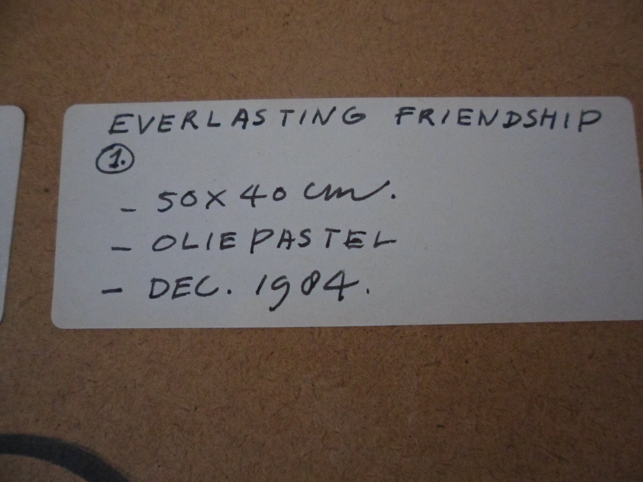 Oda Harleman - Gemende techniek ( olie pastel ). Titel "Everlasting friendship" kopen? Bied vanaf 20!