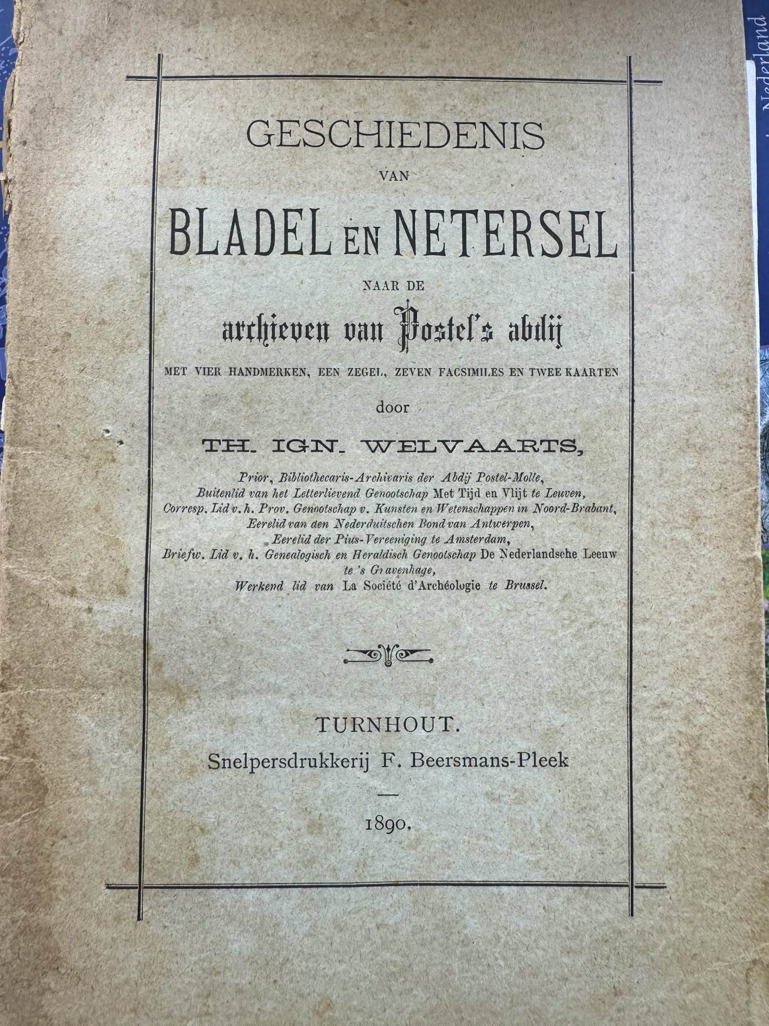 Antiquarisch Boek - Archieven van Postel s Abdij kopen? Bied vanaf 40!