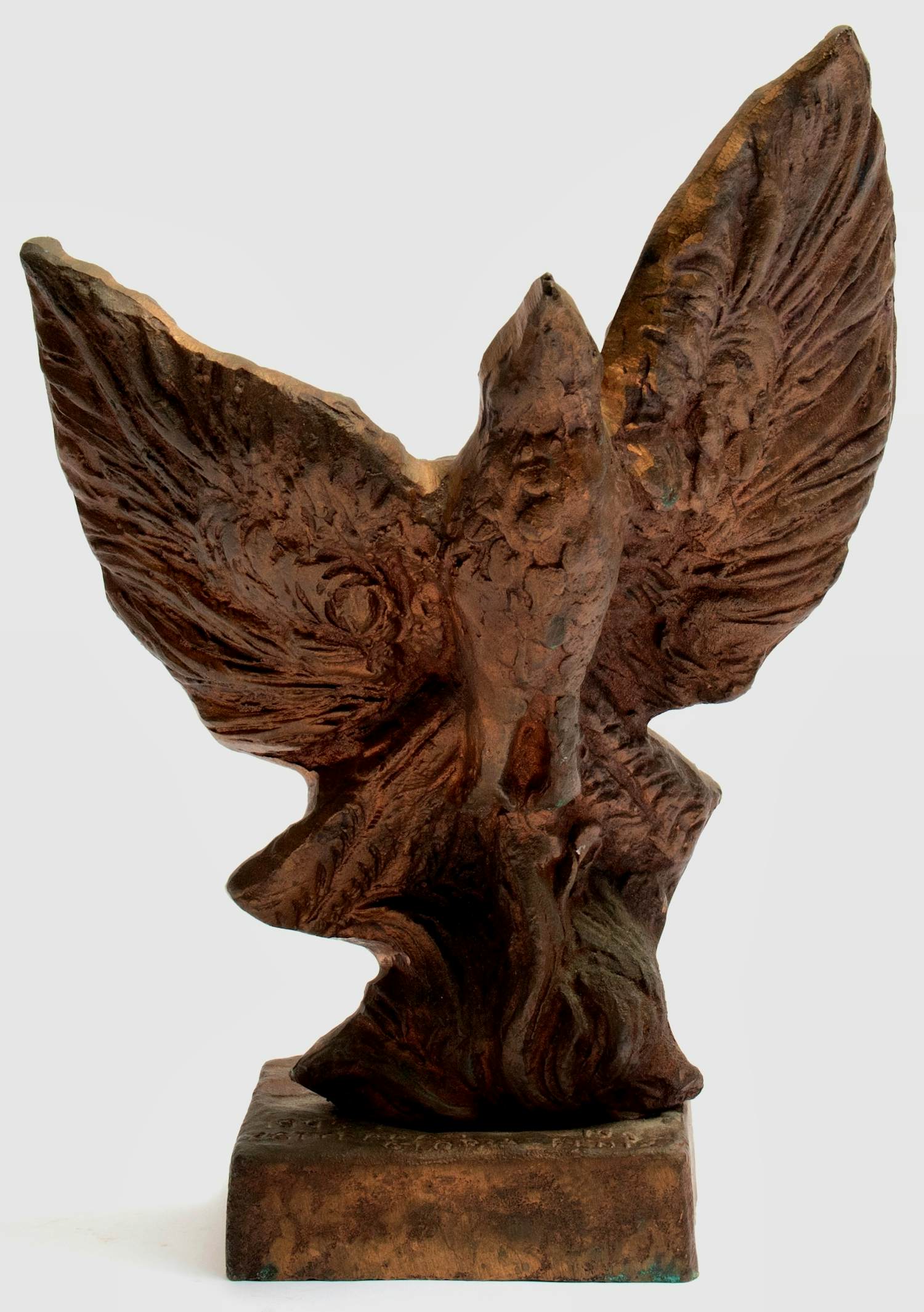 Willem Verbon - Verguld bronzen beeld: opvliegende fenix 'Gloria Fenix' - 1995 kaufen? Bieten Sie von 155!