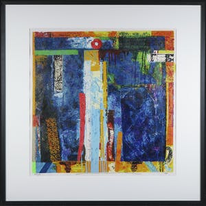 Jos Verwiel - Zeefdruk, Blue Tombe - Ingelijst kopen? Bied vanaf 50!