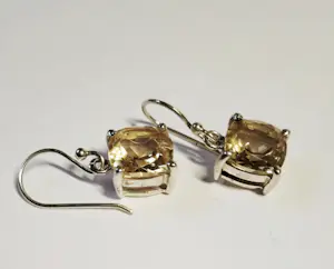 Nieuwe zilveren oorbellen met facetgeslepen Citrien kopen? Bied vanaf 60!
