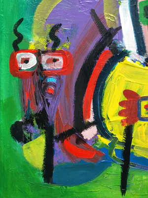 Jasper Banen - Acrylverf op doek , Optocht – 2005 – Groot , 50 x 150 cm kopen? Bied vanaf 325!