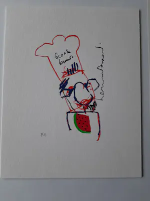 Herman Brood - Zeefdruk, Kook kunst kopen? Bied vanaf 60!