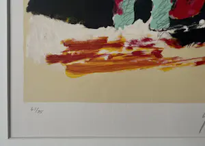 Karel Appel - handgesigneerde litho | 'Can we dance a landscape?' | 1989 kopen? Bied vanaf 600!