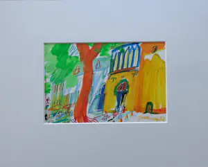 Guus van Eck - KLEURRIJKE SCENE / ORIGINEEL WERK / 38x43cm / SIG / PASSE-PARTOUT kopen? Bied vanaf 45!