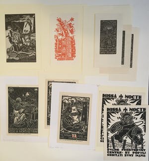 Cor de Wolff - 44 Wens- en verhuiskaarten - Houtblok prints kopen? Bied vanaf 40!