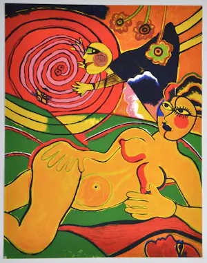 Corneille - L' enchantement du soleil serpent - litho - 100x78 cm - 1997 kopen? Bied vanaf 765!