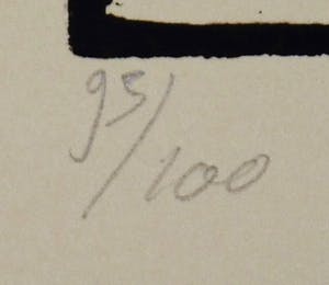 Pieter Becks - Houtsnede, Zonder Titel, Gesigneerd, 1995 kopen? Bied vanaf 35!