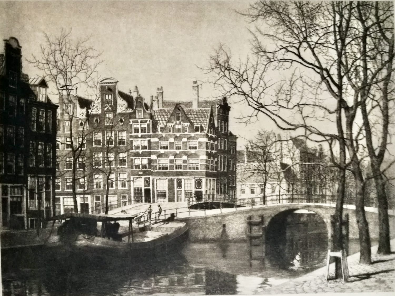 Dirk Harting - Ets Brouwersgracht Amsterdam verkocht voor € 1!
