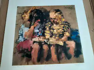 Rob Houdijk - Offset-litho, "Samen lezen". verkauft für € 35!
