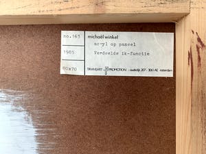 Michael Winkel - acrylverf op paneel - 'Verdeelde ik-functie' - 1985 kopen? Bied vanaf 1!