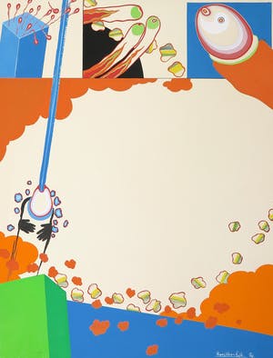 Frans van Eijk - Gemengde techniek op papier, Zonder titel kopen? Bied vanaf 1!