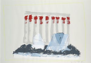 Piet Warffemius - Zeefdruk, Zonder titel - Ingelijst kopen? Bied vanaf 20!