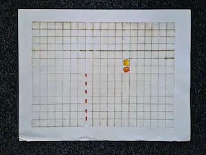 Jan Montyn - Bijzonder! Unica (1/1) reliëf Ets/aquatint "Compositie A" - GROOT! kopen? Bied vanaf 70!